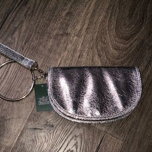 NWT! Wild Fable Metallic Silver Wristlet Bag This Is IT!!!!